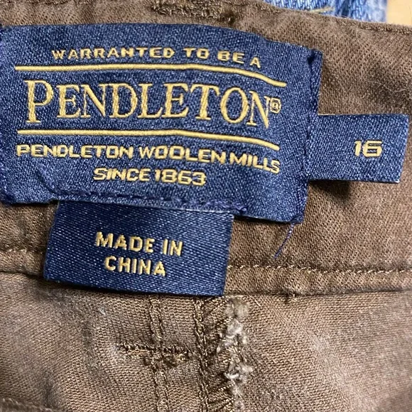 Pendleton 5 Pocket Pants Brown Size 16 - Picture 4 of 6